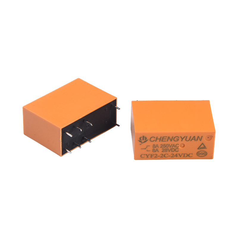 CYF2 릴레이, DPDT 릴레이, JQX-14F,5A 250VAC 릴레이,8A 릴레이,8PIN PCB 0.54W 릴레이.14F 전원 릴레이